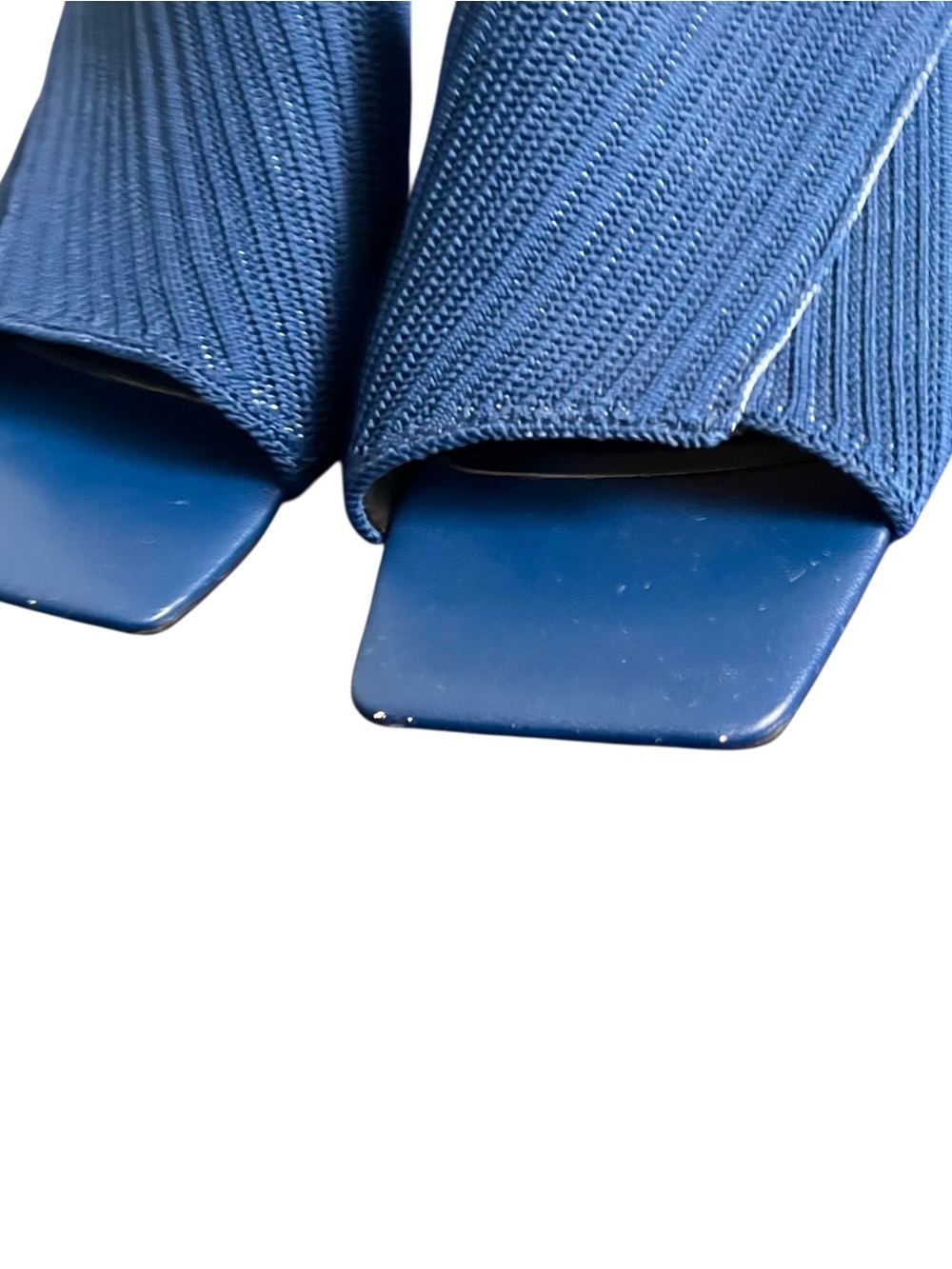 Vivaia Square Toe Block Heel Sandals Kitten Heel Mules Slides 39 Denim Blue US 8 - Picture 7 of 15
